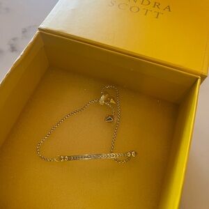 Gold Bracelet with Crystals